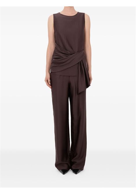 fonda draped top woman brown LOULOU DE SAISON | FONDADARK BROWN